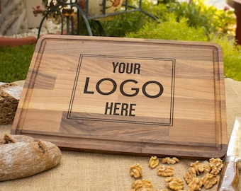 Engraved Logo Cutting Board, Custom Cutting Board, Logo Cutting Board, Restaurant Branding, Business Engraved Logo, Company Logo Board