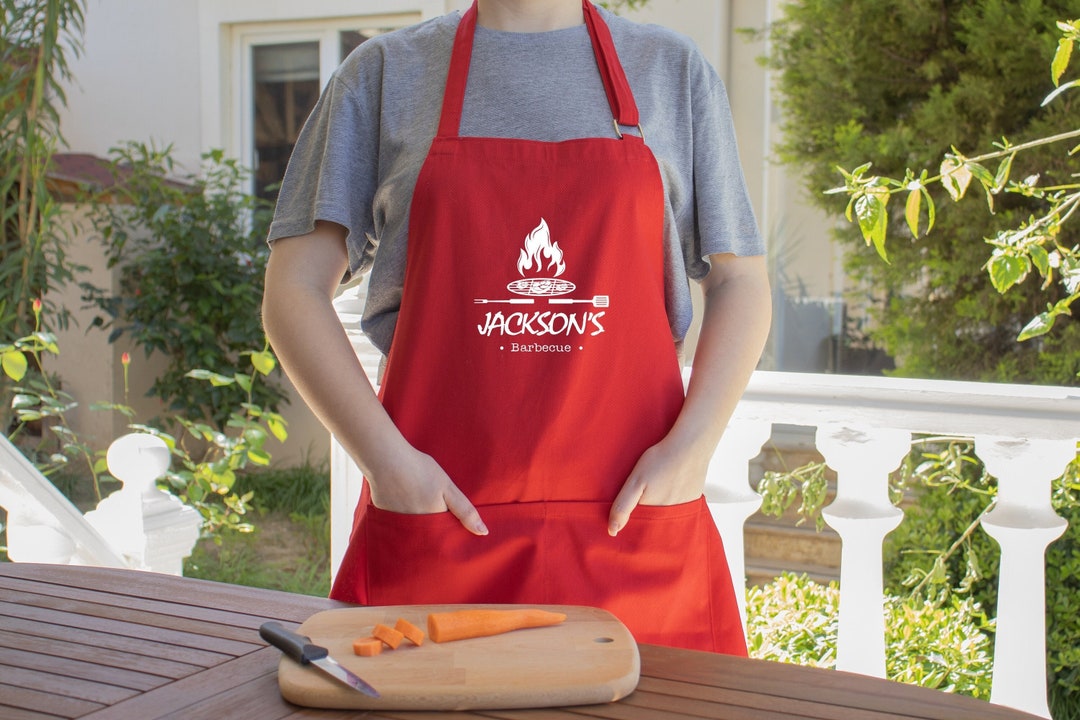 Custom BBQ Apron Personalized Apron Barbecue Apron Barbeque Etsy