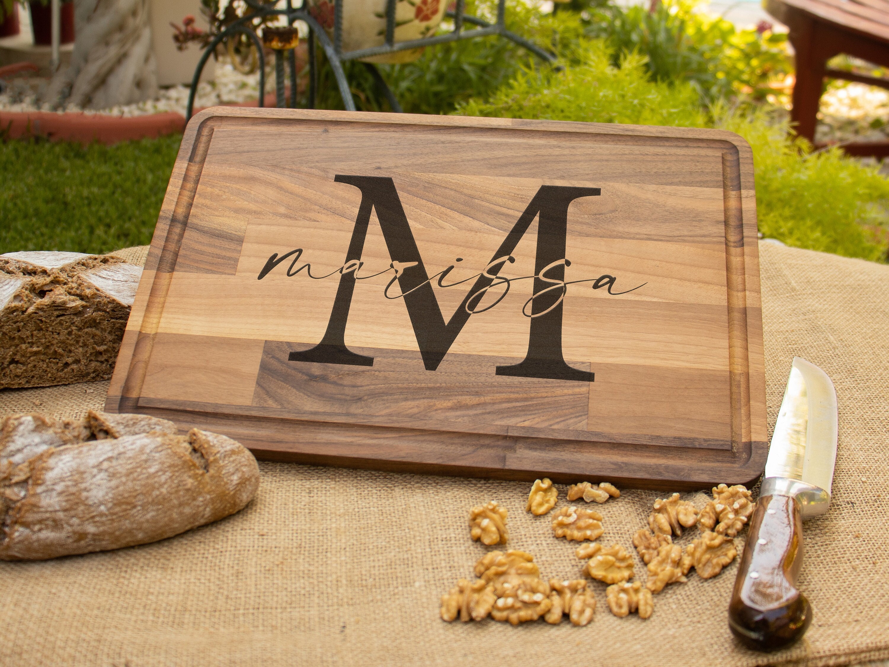 Small Monogram in the Corner Cutting Board - Chapel Hill Farms