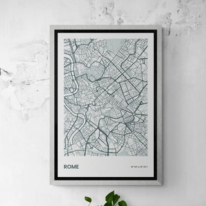 Rome Map Poster, Rome Map Print, Rome City, Fashion wall art, Rome, Black and White Map, Italia, Italy Print, Rome Italy Map, Wall Art