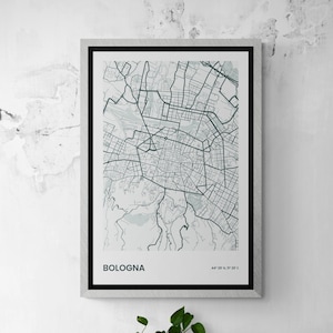 Bologneser Karte Poster,Bologna Map Print,Bologna Stadt,Mode Wandkunst,Bologna,Schwarzweiss Karte,Italia,Italien Print,Bologna Italien Map