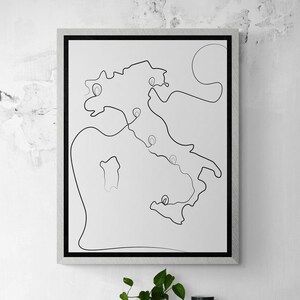 Elegant One Line Art of Italy&#39;s Iconic Landmarks