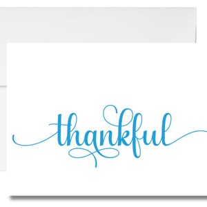Cartes de correspondance pliées Thankful, lot de 15 avec enveloppes