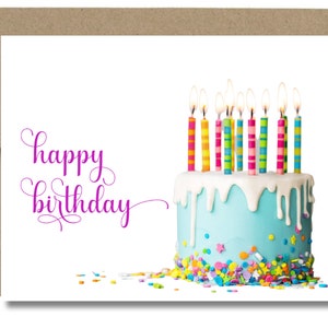 Cartes de correspondance pliées Happy Birthday, cartes d'anniversaire, lot de 15 avec enveloppes