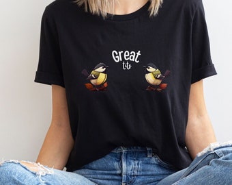 Koolmezen T-shirt, Punny Shirt, Vogelliefhebber Shirt, Grappige Vogel Shirt, Vogel T-shirt, Vogelaars cadeau, Vogelaar Shirt, Punny Bird Shirt