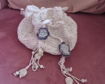Bridal bag crocheted