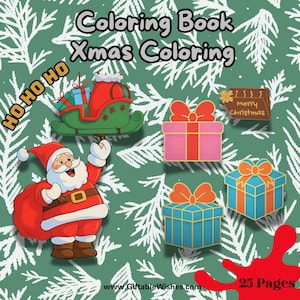 Christmas Coloring Book: Magical Holiday Color Books - Kids & Adults Christmas Gift Coloring Pages Collection