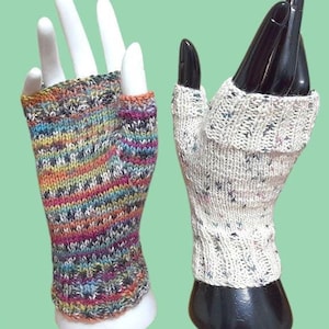 Damen Fingerlose Handschuhe Strickmuster DK und 4fach PDF