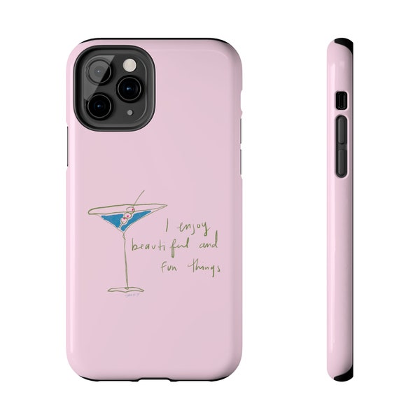 Beautiful & Fun Martini Phone Case Pink