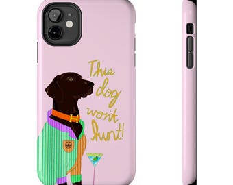 This Black Lab Won't Hunt Pink Phone Case