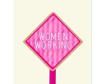 Women Working - Art Poster Print