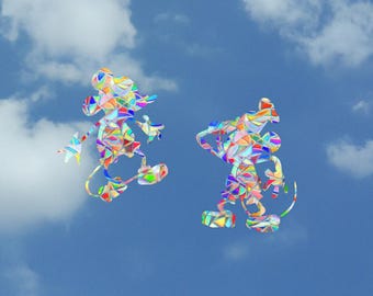 Mickey Mouse Suncatchers: Rainbow Window Decals, Set of 2