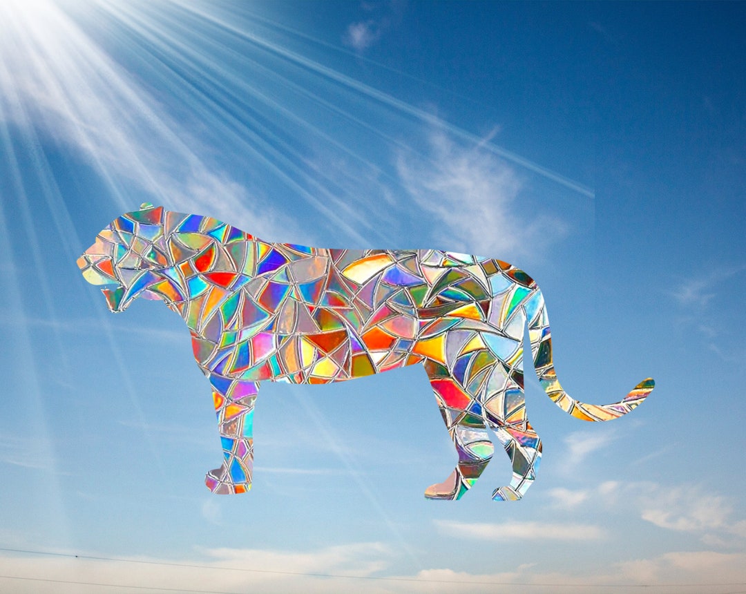 Lightcatcher Sticker Tiger Suncatcher Sticker / Light Catcher Window Cling / Rainbow Maker ...