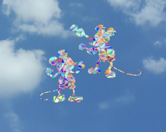 Mickey Mouse Suncatchers: Rainbow Window Decals, Nursery Decor (Set of 2)