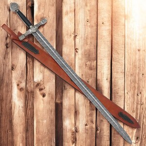 handmade sword, Damascus steel sword, long sword, medieval sword, Damascus handmade sword gift, Halloween gift sword, Christmas gift
