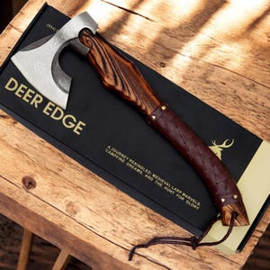 Hand Forged Axe, Viking Axe, Custom axe with Wood Handle, survival axe, Camping Axe, Birthday gift for him, Wedding Present, Groomsmen gift