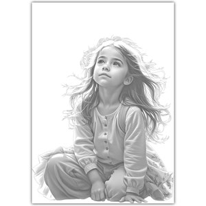 Dancer Girl Coloring Pages, Grayscale Coloring Page, Printable Adult