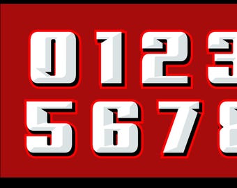 Vector Racing Number-pakket (digitale download)