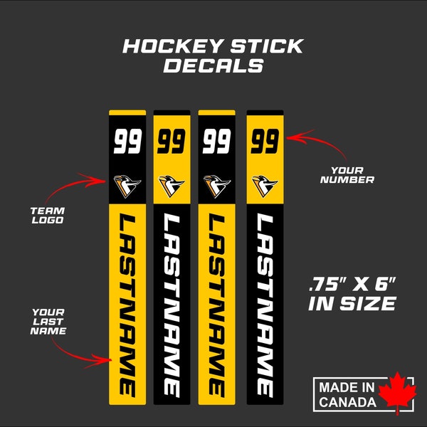 custom hockey stick decal sets