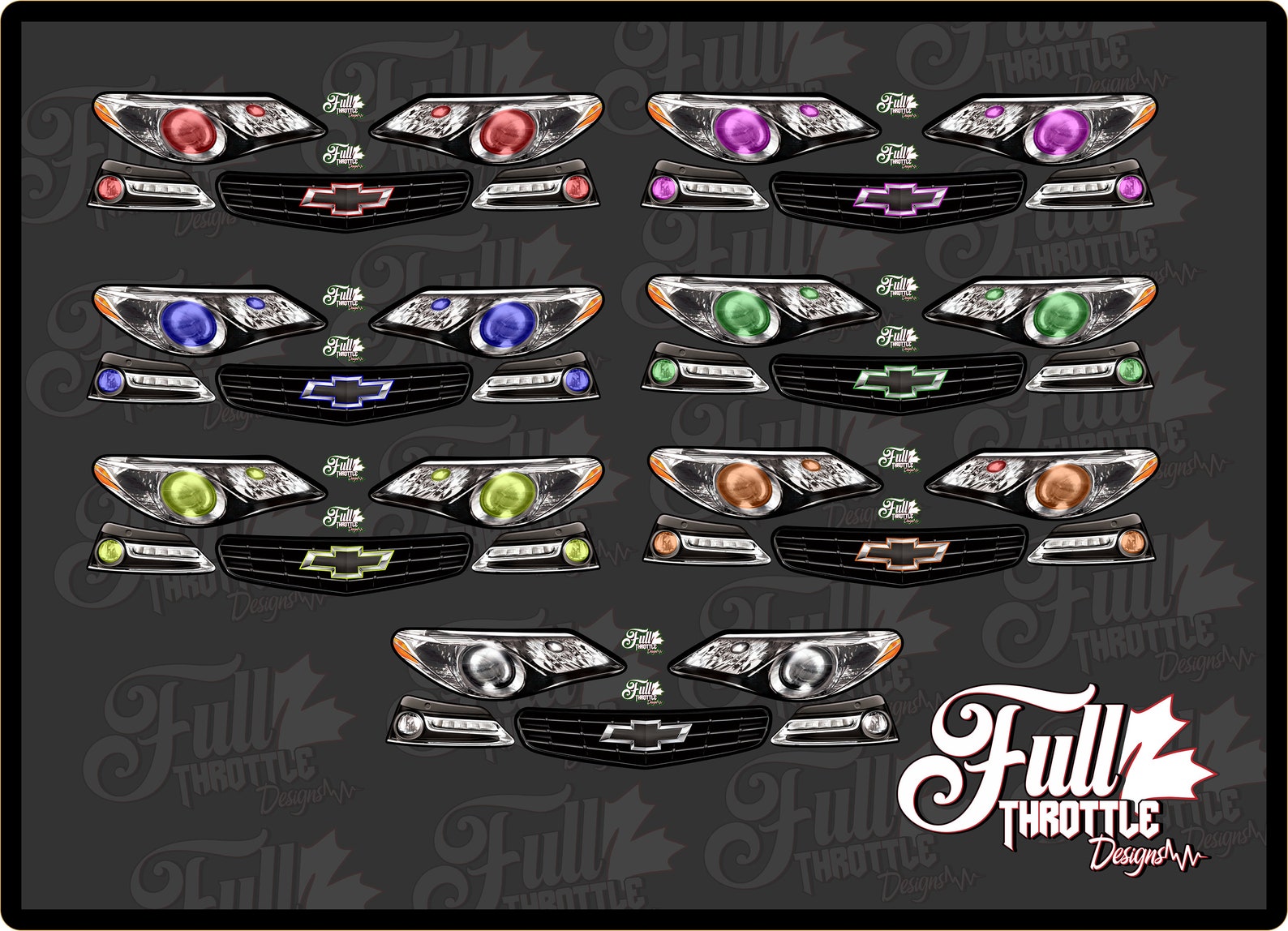 Late Model Headlight Decal Kit, Race Car Headlight Decal Bundle, Headlight Decal Bundle