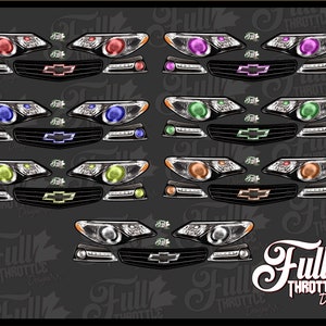 Late Model Headlight Decal Kit, Race Car Headlight Decal Bundle, Headlight Decal Bundle, Motorsport Decal Bundle,Outdoor Decals,Customizable