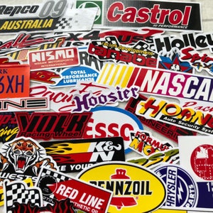 Sponser Aufkleber Bundle, 25 zufällig Abziehbilder, Auto Abziehbilder, Outdoor, Indoor, Racing Abziehbilder, Geschenkidee, Weihnachtsgeschenk, LKW Abziehbilder