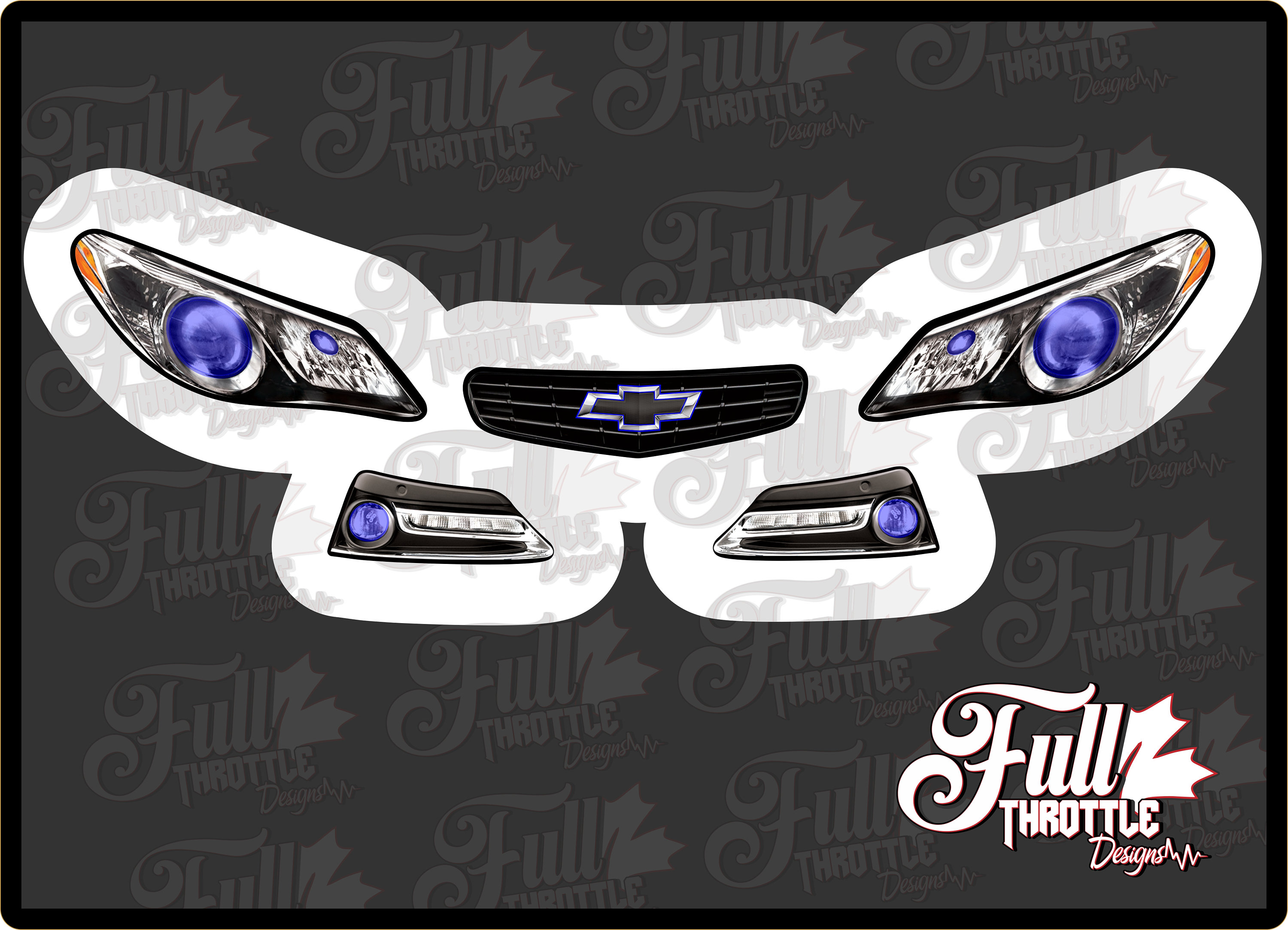 Late Model Headlight Decal Kit, Race Car Headlight Decal Bundle