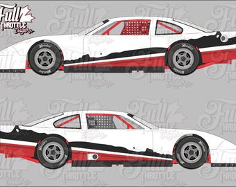 Race Car Side Wrap, car side decal, custom color,