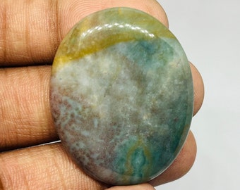 Multicolor Moss Agate Cabochon 40X31X7MM 70Cts. By Cabochonsforyou, Personalized Gift, Gifts For Her, Birthday Gift, Handmade Jewelry A-287