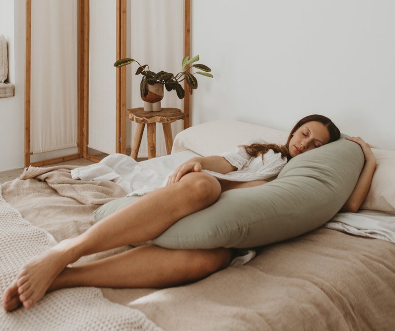 Cojín almohada embarazo y lactancia medio cuerpo imagen 1
