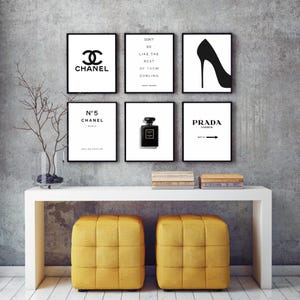 Conjunto de 3 láminas estéticas de diseñador: Arte mural de moda de lujo | Descarga digital | Decoración moderna y glamurosa para dormitorio, oficina o armario