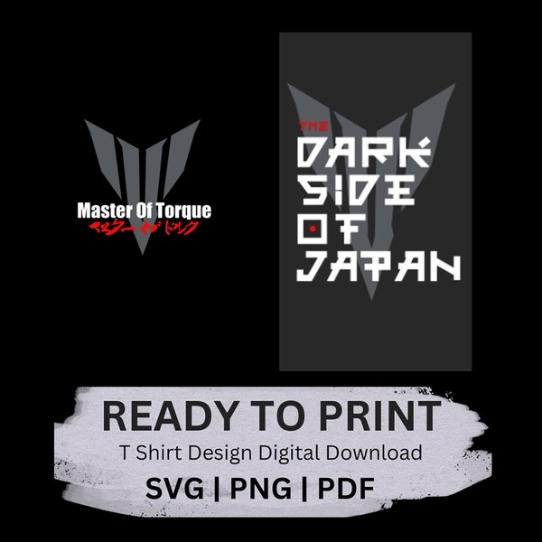 Yamaha MT Dark Side Of Japan T Shirt Sticker Decal Design Digital Download SVG |PNG | Cutfile, Clipart, Vector, Cricut | Print Ready