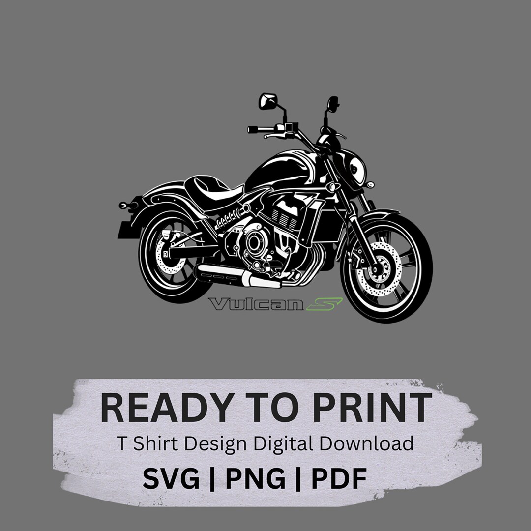 ランガンワーク サツエイダイスキ デザイン Kawasaki Vulcan Motorcycle T Shirt Design Digital Download SVG PNG