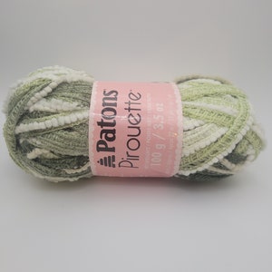 Patons Pirouette Ruffle Yarn Spring Green