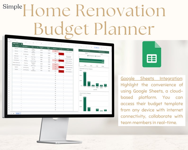 Home Renovation Budget Planner Google Sheets House Renovation ...