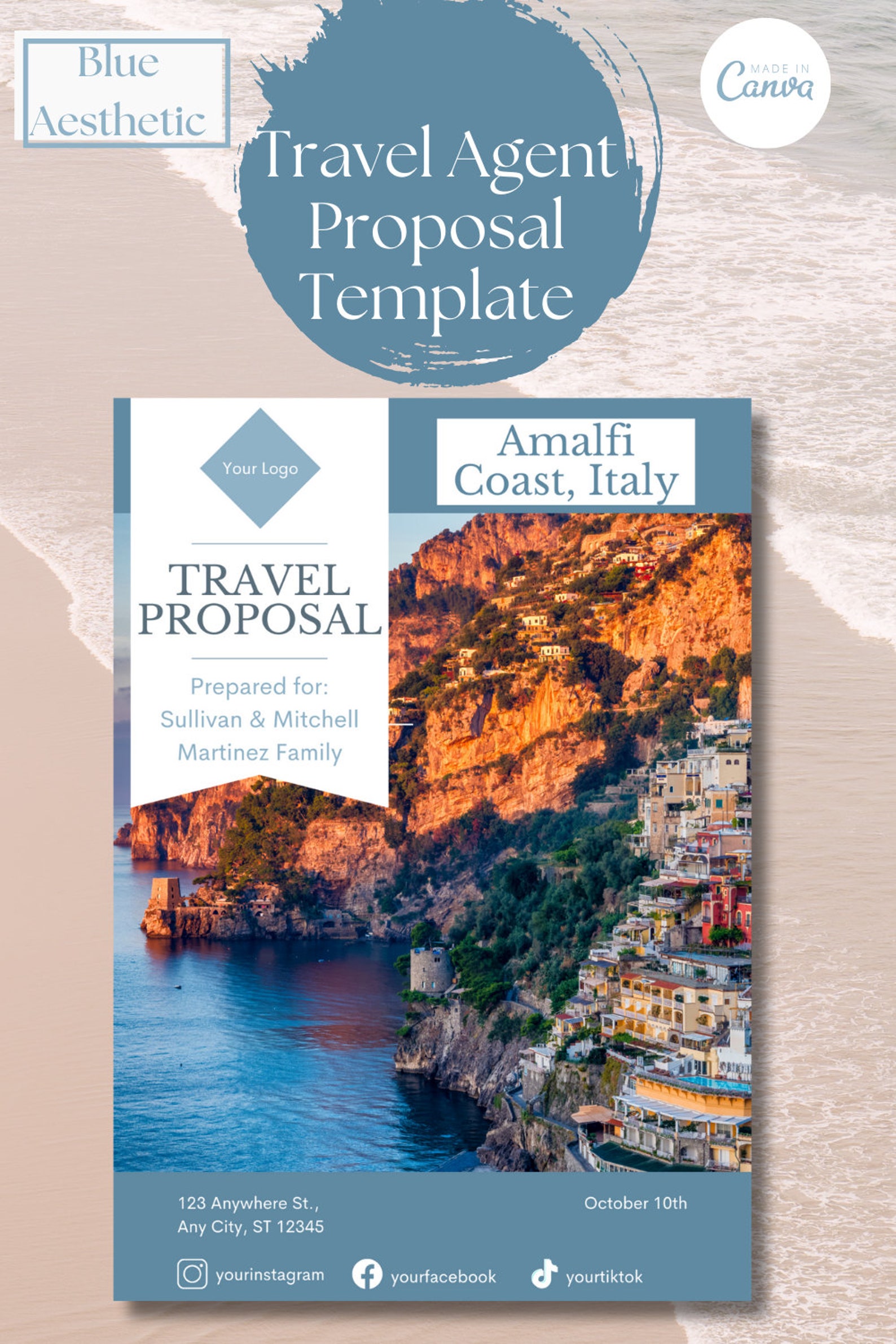 Travel Agent Proposal Travel Proposal Template Business Trip - Etsy