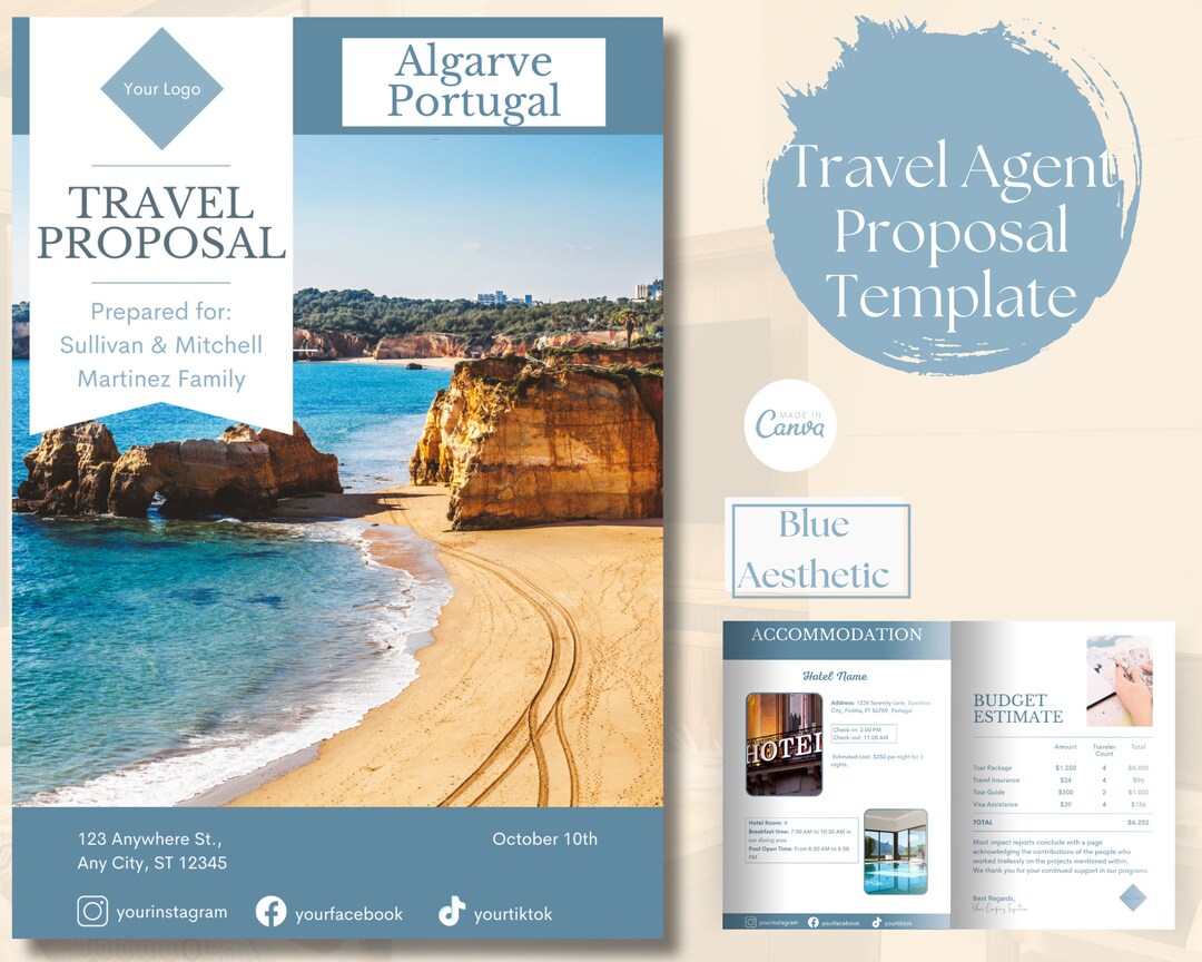 Travel Proposal Template Algarve Travel Agent Proposal Template ...