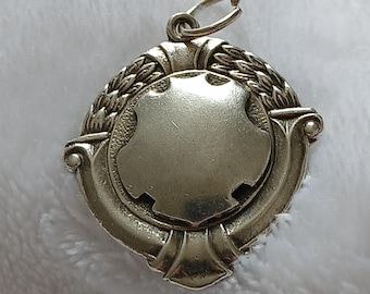 Vintage 1950 sterling silver fob medallion  7.06g