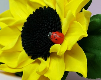 Zonnebloemhoofdband voor meisjes, groene hoofdbandmeisje, gele bloemhoofdband, bloemenmeisjehoofdband