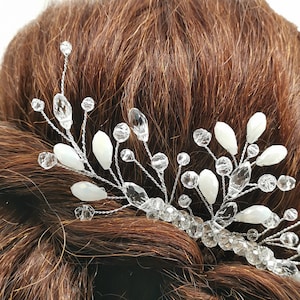 Crystal Bridal Hair Comb: Silver Wedding Hair Jewelry