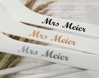 Mevrouw Hanger, Bruid Hanger, Gepersonaliseerde Trouwjurk Hanger, Bruids Naam Hanger