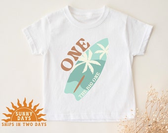 The Big One Surfer First Birthday Boy Outfit For The Big One Surf Party Theme Shirt For 1st Cake Smash Bodysuit Keepsake Gift For Grandson