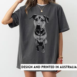 Custom Pet T-Shirt with Pet Photo, Personalised Pet Portrait Tee, Custom Dog Cat Graphic Tee, Cat Lover Gift, Dog Lover Shirt, Bootleg Shirt