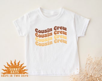 Cousin Crew Boho T-Shirt Gift For New to Cousin Crew Matching Family Reunion T-Shirt Gifts For Cousin Squad Pregnancy Announcement T-Shirt