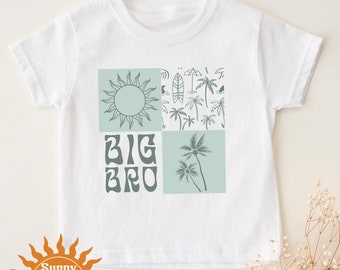 Big Brother T-Shirt Gift For Big Brother Little Brother Announcement Boho Big Brother Matching Retro Pregnancy Announcement Reveal Shirt