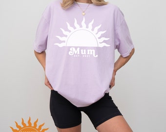 Vintage Personalised Mum T-Shirt For Mum To Be Gift For Mother's Day Mom Keepsake Present Idea For New Mum Personalised Shirt for Mothers