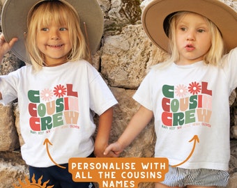 Personalised Cool Cousin Crew Shirt For Christmas New to Cousin Crew Gift For Custom Cousins Matching Family Holiday Cousin Squad Outfits
