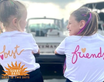 T-Shirt for Best Friends Matching Outfits for Girls Birthday Party Gifts for Best Friend Forever Tops For Valentine's Day Bestie Outfit