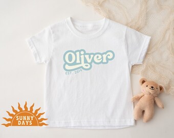 Custom Kids Boho T-Shirt for Toddler Matching Personalised Cousin Shirts for Best Friend Outfit Customisable Baby Gift For Toddler Birthday