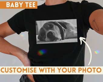 Custom Baby Tee Crop Top with Your Image Matching Best Friend Baby T-Shirt For Preppy Y2K Clothing Graphic Tank Tee Meme Shirt